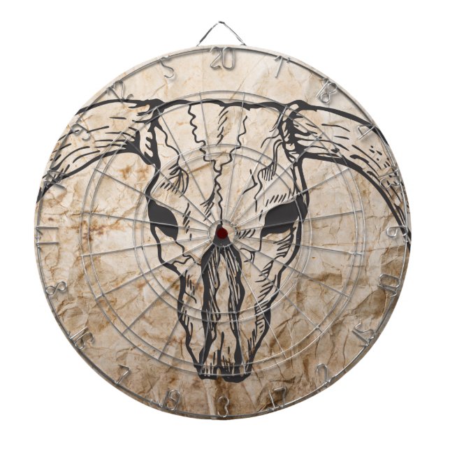 Tabla Dardos Texas Longhorn Bull Skull (Frente)