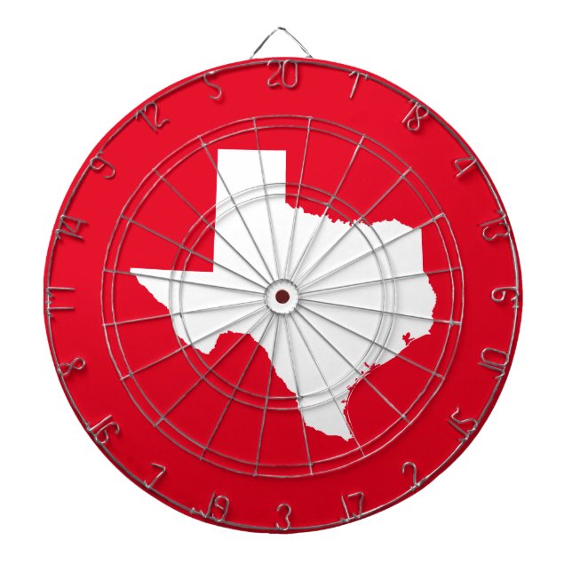 Tabla Dardos Texas Vermelho e Branco (Frente)