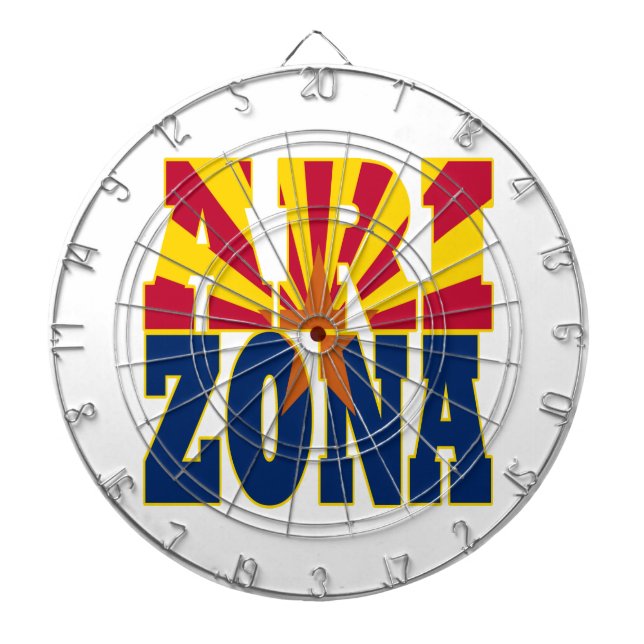 Tabla Dardos texto do sinalizador de estado de arizona (Frente)