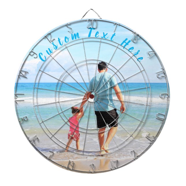 Tabla Dardos Texto Fotográfico personalizado Dart Board Your Fa (Frente)