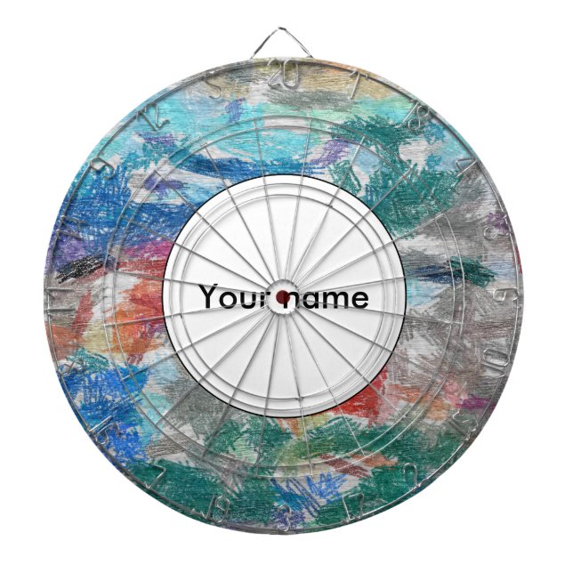 Tabla Dardos Textura de Crayons (Frente)