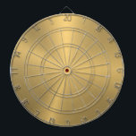 Tabla Dardos Textura Dourada Metálica Mínima com Segmentação<br><div class="desc">Textura metálica elegante de ouro esfregada de alumínio. Design minimalista simples e moderno.</div>