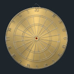 Tabla Dardos Textura Dourada Metálica Mínima com Segmentação<br><div class="desc">Textura metálica elegante de ouro esfregada de alumínio. Design minimalista simples e moderno.</div>