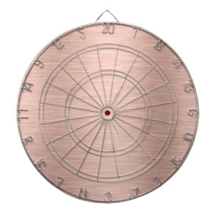 Tabla Dardos Textura metálica de rosa-ouro