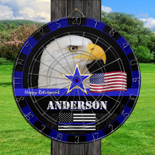 Tabla Dardos Thin Blue Line, Darts & American Flag Police / EUA