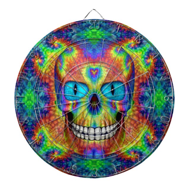 Tabla Dardos Tie Dye Skull Morto Zombie Metal Cage (Frente)