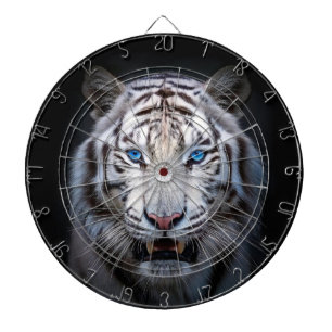 Tabla Dardos Tigre Branco Olhos Azuis