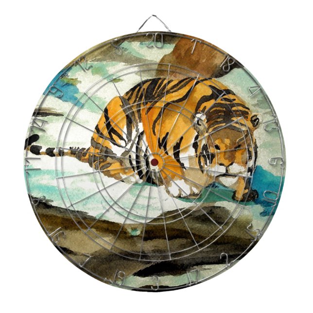 Tabla Dardos Tigre de Aquarela (Frente)