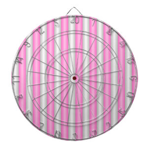 Tabla Dardos Tiras Rosa Neon Modernas com Efeito 3D