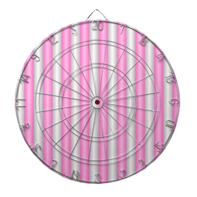 Tabla Dardos Tiras Rosa Neon Modernas com Efeito 3D (Frente)