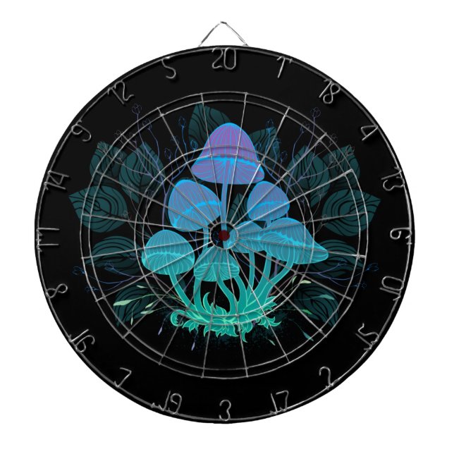 Tabla Dardos Toadstools em arbustos (Frente)