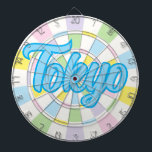 Tabla Dardos Tóquio Blue Editable Text on White and Pastel Colo<br><div class="desc">Texto colorido de Tóquio Azul no Jogo do Dart Board com cores brancas e pastel Incluindo 6 dardos 🎯 personalizar com seu texto ou nome selecionando a opção de personalização. Informe-me se você tiver perguntas adicionais e porque o suporte ao cliente da Zazzle trata da experiência do cliente que você...</div>