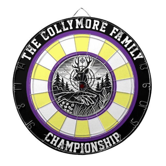 Tabla Dardos Trabalho de arte de veados majestosos (Frente)