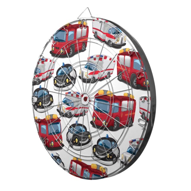 Tabla Dardos Transportes policiais, ambulatórios e bombeiros (Frente Direita)