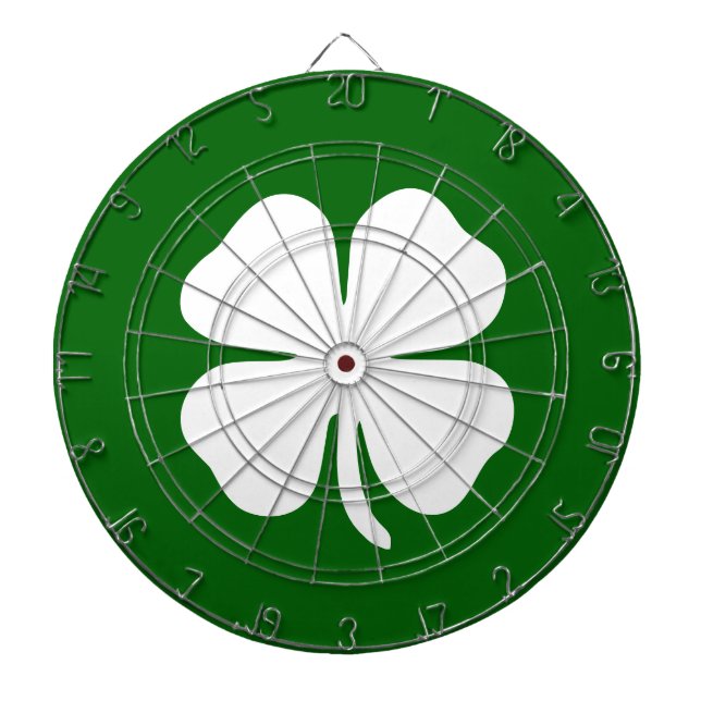 Tabla Dardos Trevo Verde Sortudo Irlandês (Frente)