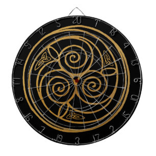 Tabla Dardos Triple Celtic Knot Swirl Mandala