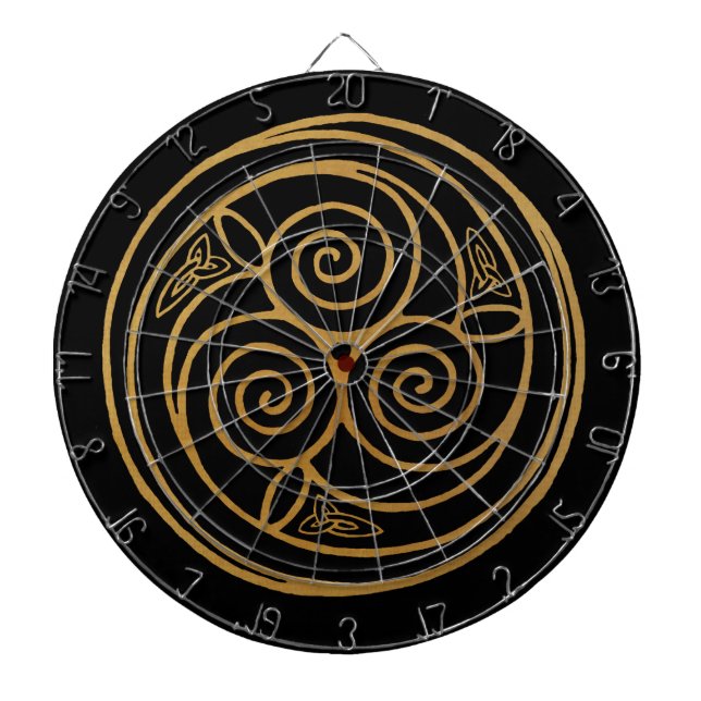 Tabla Dardos Triple Celtic Knot Swirl Mandala (Frente)