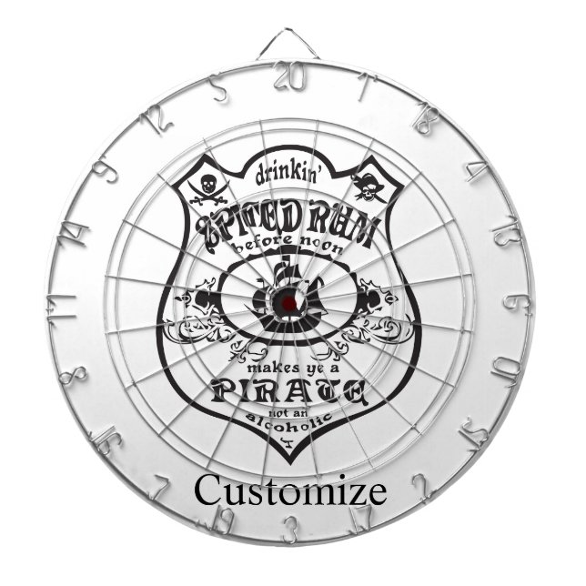 Tabla Dardos Troço_Troço Do Troço De Bebida Pirata De Rum (Frente)