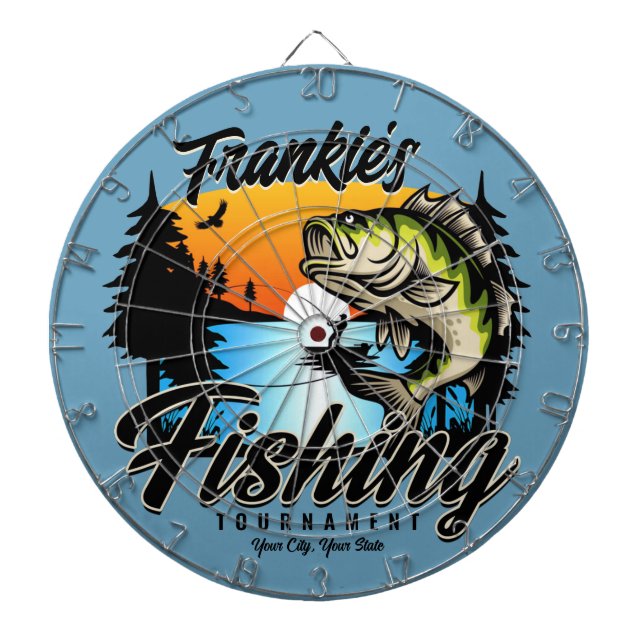 Tabla Dardos Turnê de Pesca Personalizada Truta de Anglas de Pe (Frente)