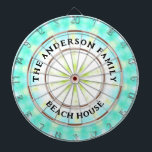 Tabla Dardos Turquoise Tie Dye Beach House<br><div class="desc">Turquoise Tie Dye Beach House</div>