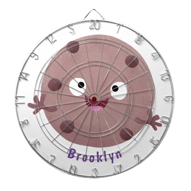 Tabla Dardos Um desenho animado de biscoito de chocolate inteli (Frente)