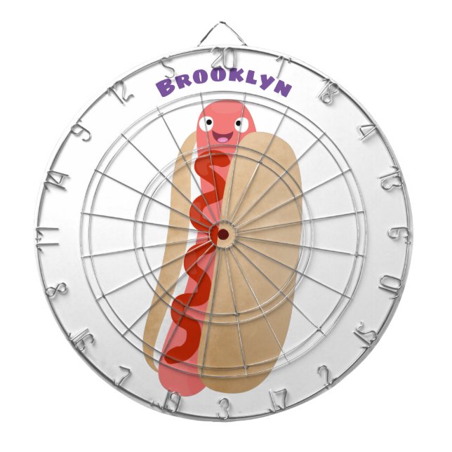 Tabla Dardos Um desenho animado e engraçado de Weiner (Frente)
