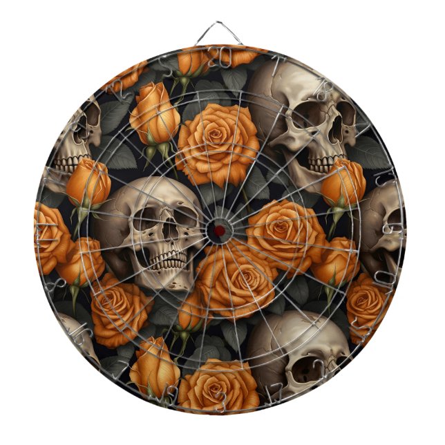 Tabla Dardos Um desenho da série A Skull and Roses 11 (Frente)