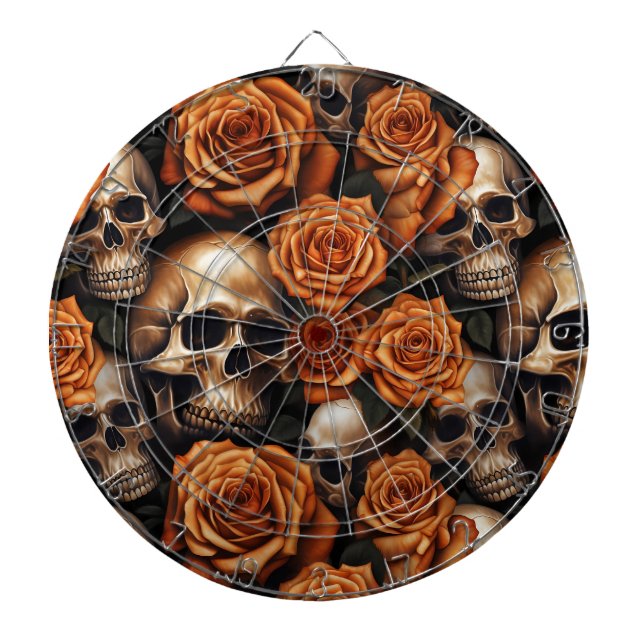 Tabla Dardos Um desenho da série A Skull and Roses 9 (Frente)