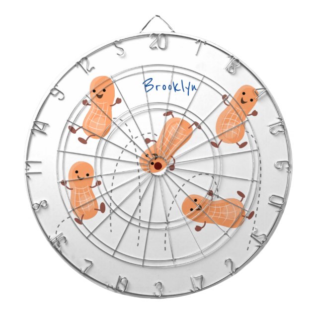 Tabla Dardos Uma ilustração de desenho animado de amendoins de  (Frente)