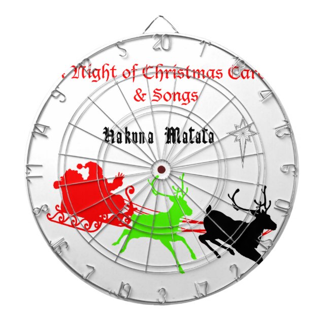 Tabla Dardos Uma noite de canções de Natal e canções Hakunamata (Frente)
