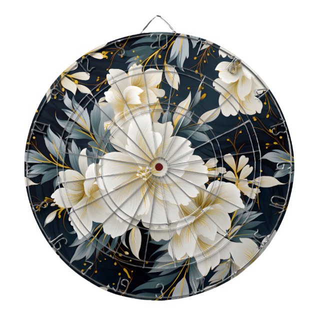 Tabla Dardos Uma Série Floral de Casamento Design 8 (Frente)