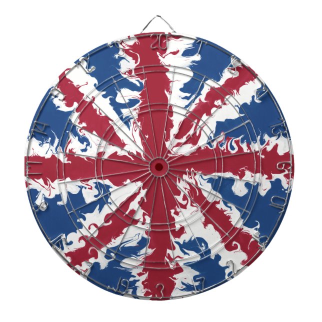 Tabla Dardos Union Jack Liquid Art (Frente)