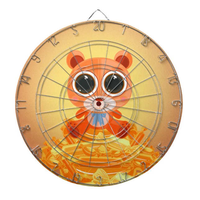 Tabla Dardos Urso de Teddy - Laranja-Candi (Frente)