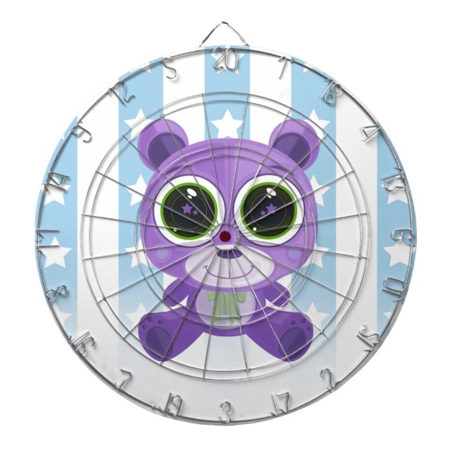 Tabla Dardos Urso de Teddy - Roxo de Olho Estrela (Frente)