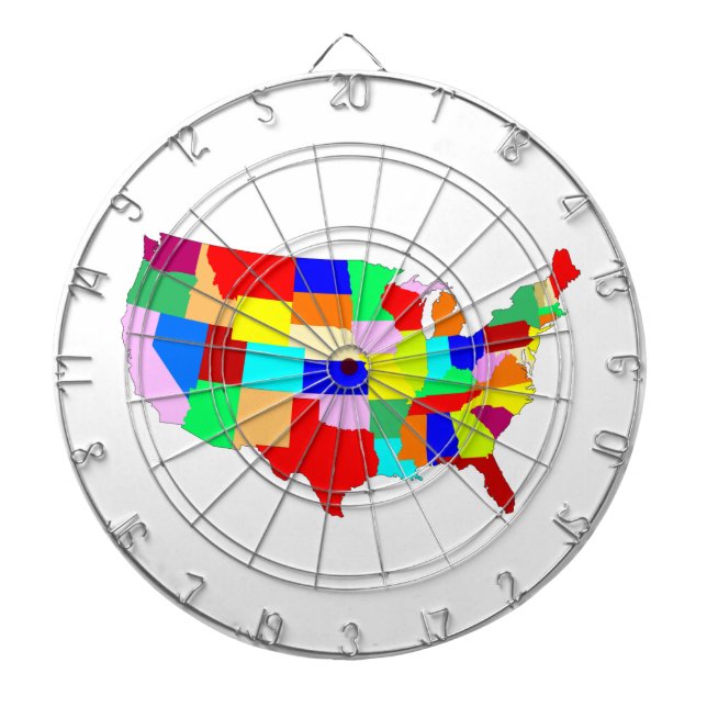 Tabla Dardos USA Patchwork Map (Frente)
