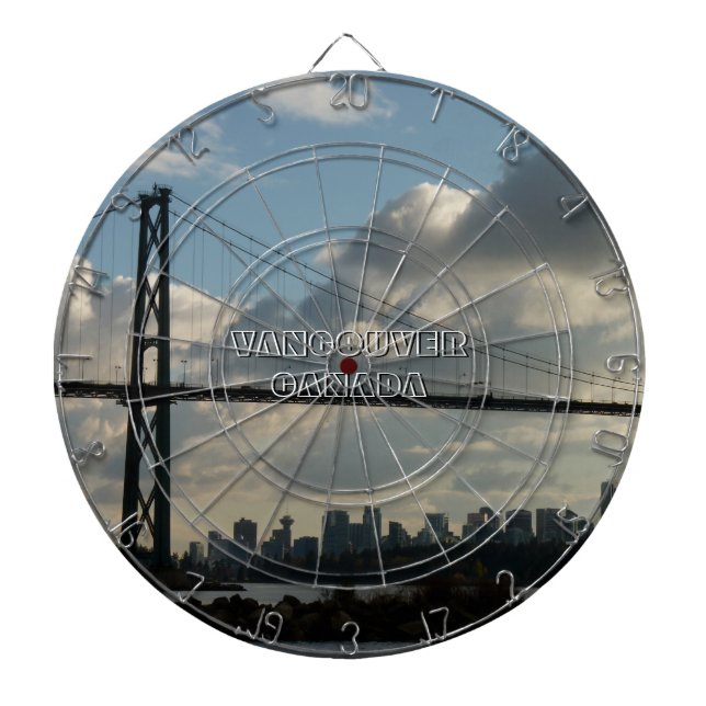 Tabla Dardos Vancouver Dartboard Lions Gate Souvenir Dartboard (Frente)