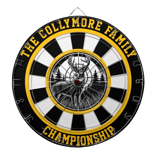 Tabla Dardos Veado na Floresta Pacífica de Bullseye (Frente)