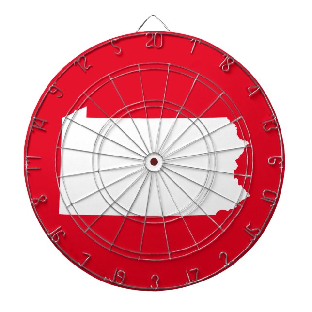 Tabla Dardos Vermelho e Branco Pensilvânia (Frente)