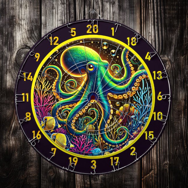 Tabla Dardos Vibrante Tentáculos Octopus Dartboard (Criador carregado)