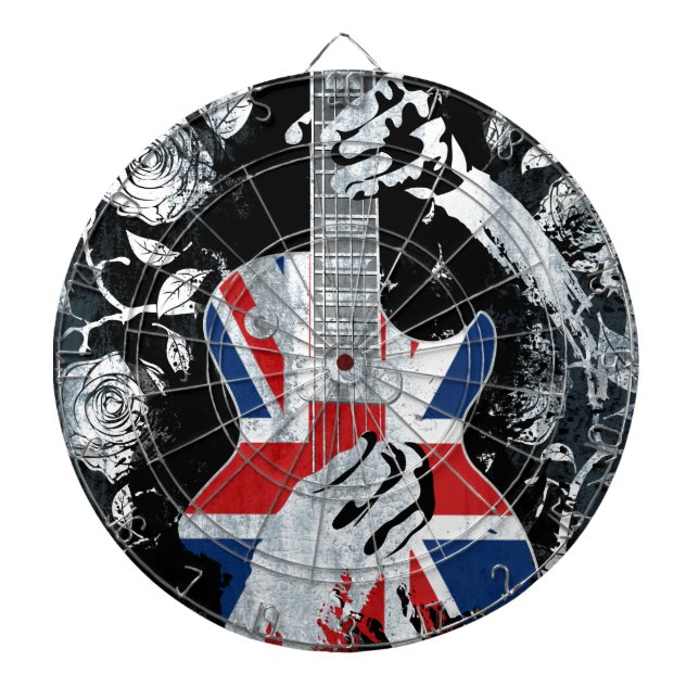Tabla Dardos Vida BRITÂNICA da guitarra da música (Frente)