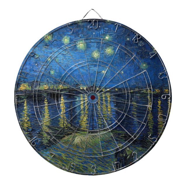 Tabla Dardos Vincent van Gogh - Noite Estrelada sobre o Ródano (Frente)