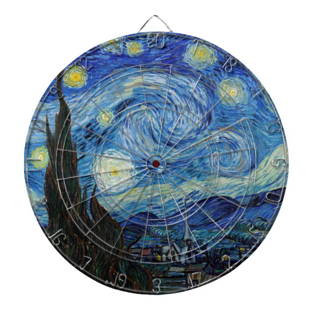 Tabla Dardos Vincent Van Gogh Starry Night Vintage (Frente)