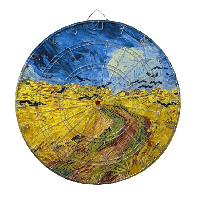 Tabla Dardos Vincent van Gogh - Wheatfield com Crows (Frente)