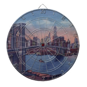 Tabla Dardos Vintage Brooklyn Bridge