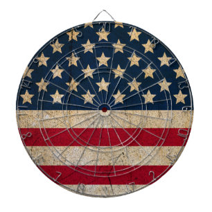 Tabla Dardos Vintage Grunge American Flag Dartboard