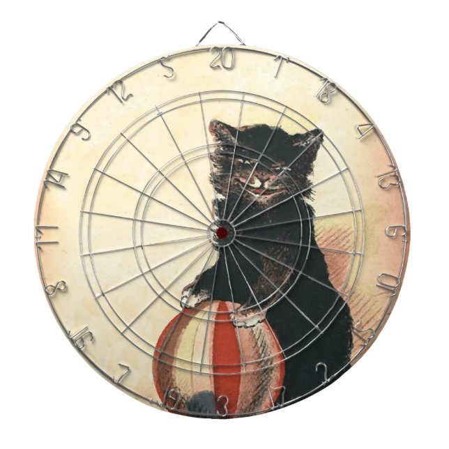 Tabla Dardos Vintage HALLOWEEN Black Cat (Frente)