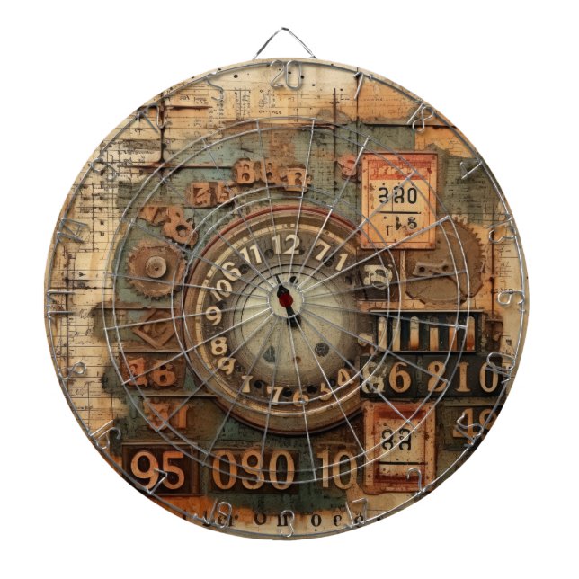 Tabla Dardos Vintage Industrial Grunge Dartboard (Frente)