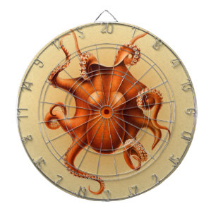 Tabla Dardos Vintage vermelho Kraken do cefalópode do polvo