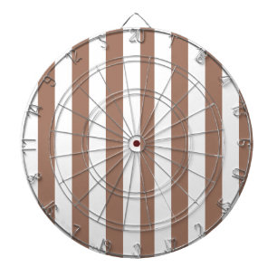 Tabla Dardos Vintage Vertical Stripes Mocha Mousse White