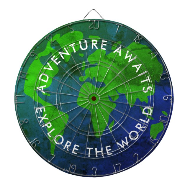 Tabla Dardos Vintage world map planeta Terra como personagem (Frente)